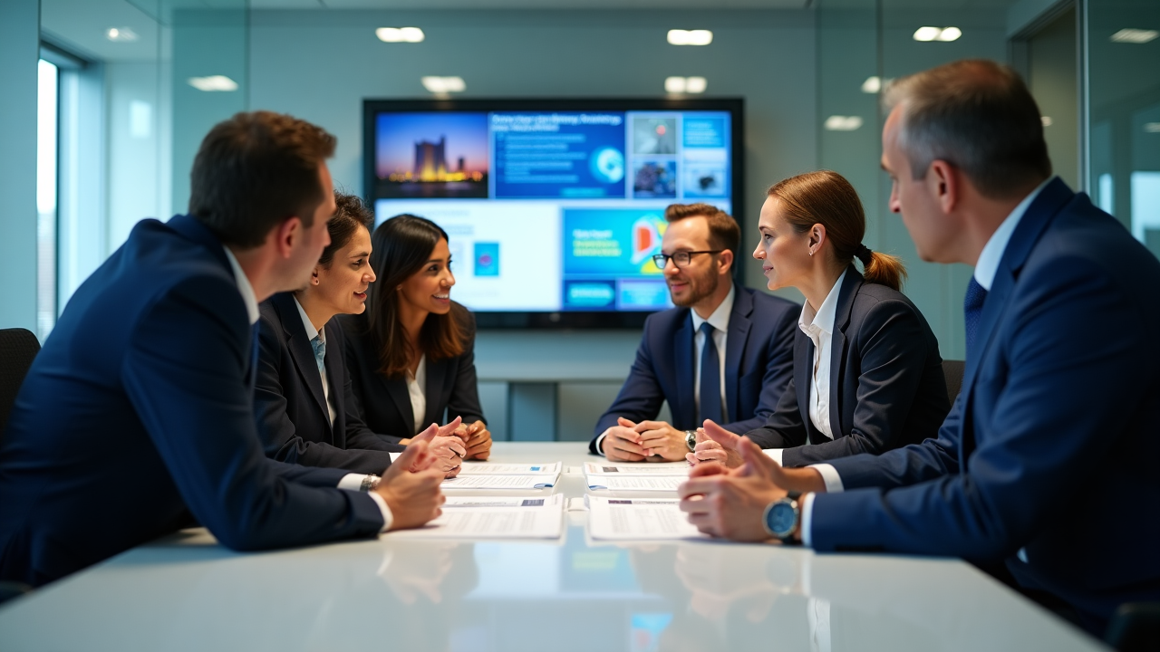 Team of specialists conducting training